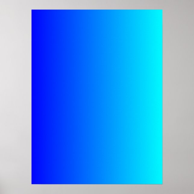Póster Gradiente de Azul para Aqua (Frente)