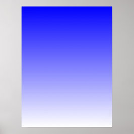 Póster Gradiente de Azul para Branco
