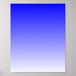 Póster Gradiente de Azul para Branco