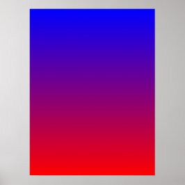 Póster Gradiente de Azul para Vermelho