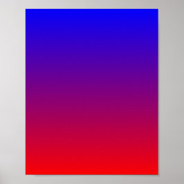 Póster Gradiente de Azul para Vermelho