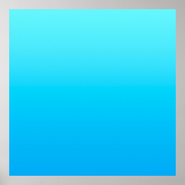 Poster Gradiente de cor azul (Frente)