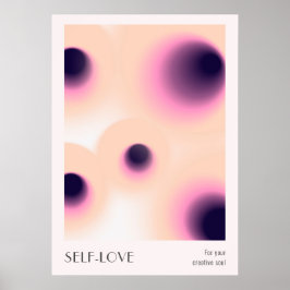 Poster Gradiente de Efeito Aura Colorido Vintage