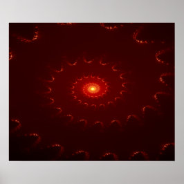 Poster Gradiente de espiral vermelho fiery