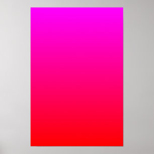 Póster Gradiente de Magenta a Vermelho