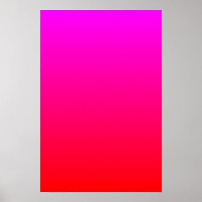 Póster Gradiente de Magenta a Vermelho (Frente)