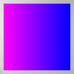 Poster Gradiente de Magenta para Azul