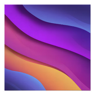 Póster Gradiente de Onda Vibrante