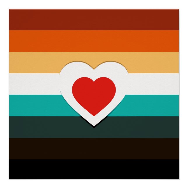 Póster Gradiente do Coração (Frente)