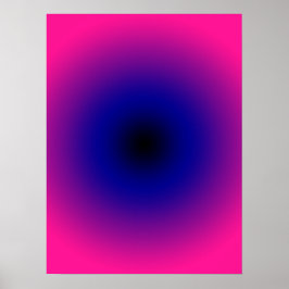 Poster Gradiente Preto Azul Escuro Roxo e Rosa Intenso