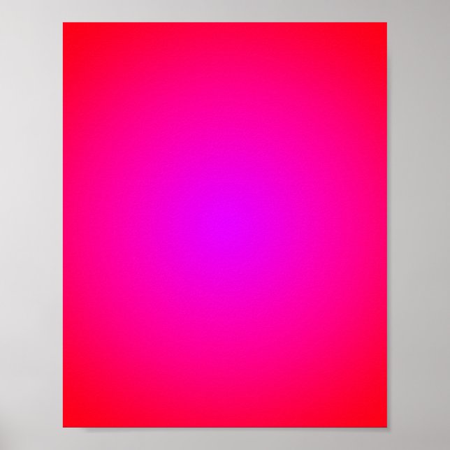 Poster Gradiente Radial Magenta Vermelho 8x10 (Frente)