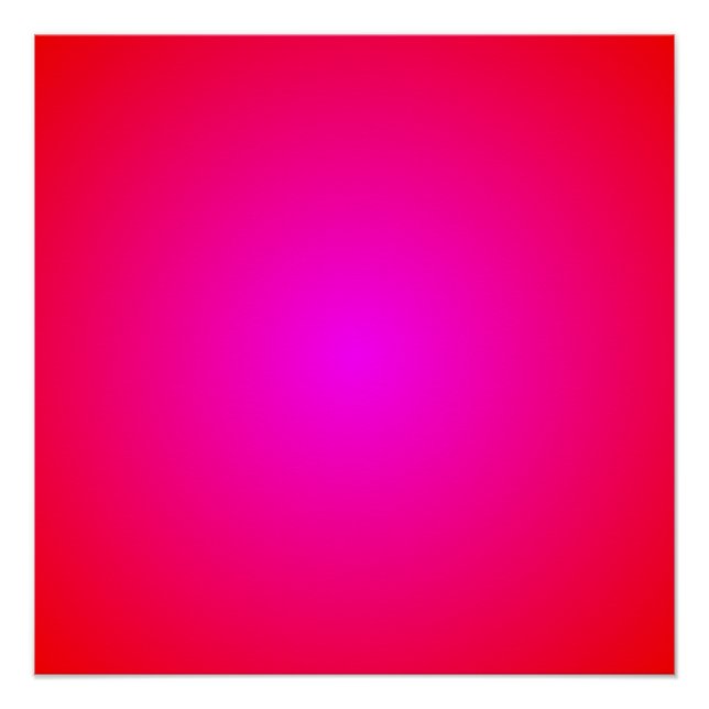 Póster Gradiente Radial Magenta Vermelho Vibrante (Frente)