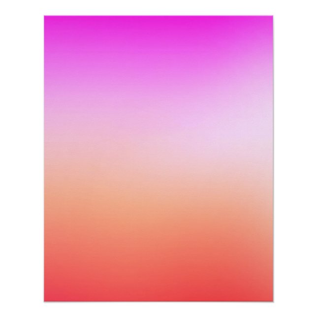 Póster Gradiente Radioso do Pôr do Sol Pastel (Frente)