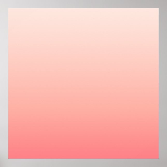 Poster Gradiente rosa pálido e pêssego (Frente)