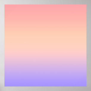 Poster Gradiente roxo amarelo e rosa