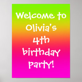 Poster Gradiente Tutti Frutti Personalizado