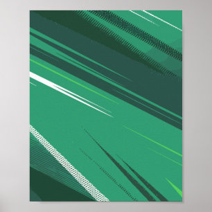 Poster Gradiente Verde Energetico com Linhas de Velocidad