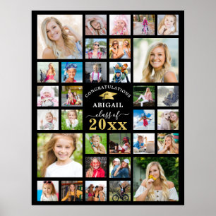 Poster Graduação 32 Colagem de Fotos Ano Personalizado