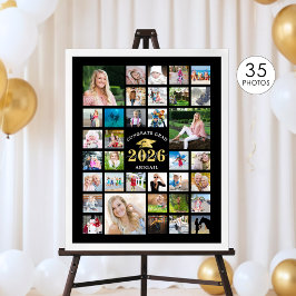 Poster Graduação 35 Colagem de Fotos - Ano Preto
