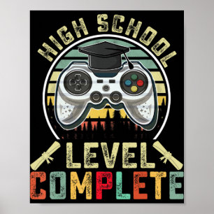 Poster Graduação completa de nível de segundo grau na esc