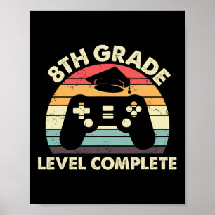 Poster Graduação Completa De Nível Grau Para Gamer