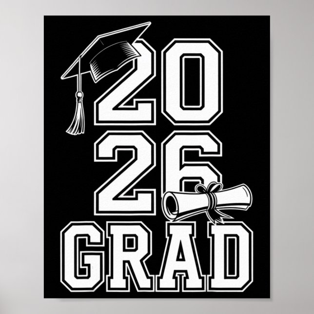 Poster Graduação da Turma de 2026 Design de Conclusão de  (Frente)