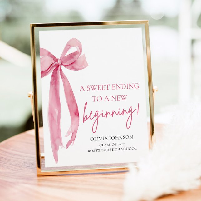 Poster Graduação De arco Um Doce Terminando Para Um Novo  (Criador carregado)