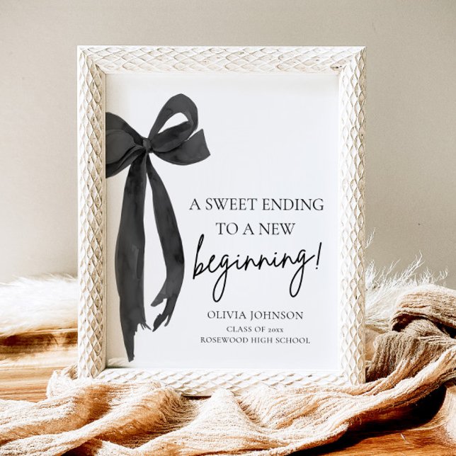 Poster Graduação De arco Um Doce Terminando Para Um Novo  (Criador carregado)