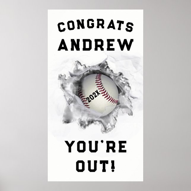 Poster Graduação de Baseball em 2025 (Frente)