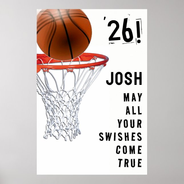 Póster Graduação de Basquete (Frente)