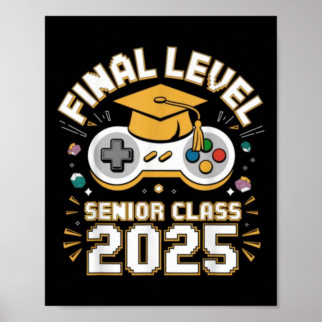 Poster Graduação De Jogo De Vídeo Cl 2025 De Nível Final (Frente)