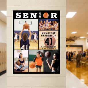 Poster Graduação de Mais velho de basquete 6 Colagem de F