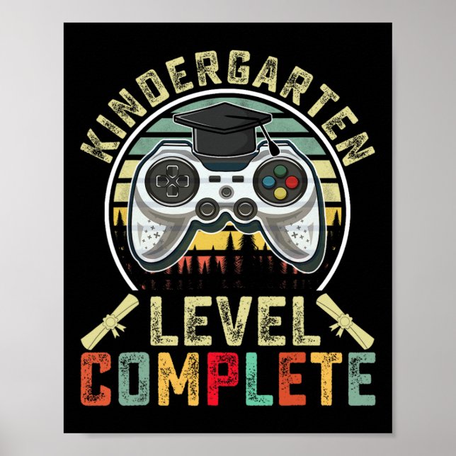 Poster Graduação de Nível de Jardim de Infância Completa  (Frente)