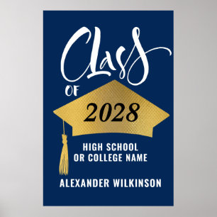 Poster Graduação de Script do Na moda de Formando Doura