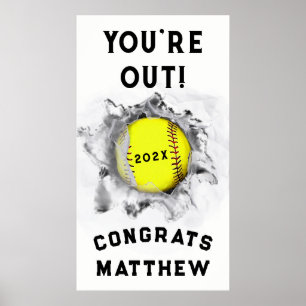 Poster Graduação do Jogador de Softball