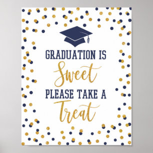 Poster Graduação é doce Por favor, pegue um Marinho do Tr