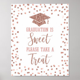 Poster Graduação é doce Por favor, tome um Rosa de Sinal