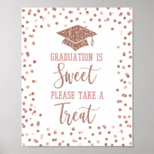 Poster Graduação é doce Por favor, tome um Rosa de Sinal