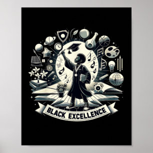 Poster Graduação Excelência Negra Mês da História Negra E
