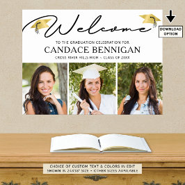 Poster Graduação Moderna - 3 Fotos - Script Simples