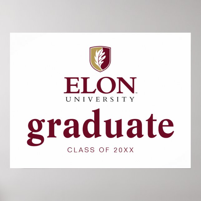 Poster Graduação na Universidade Elon (Frente)