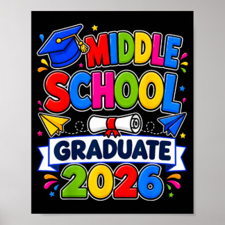 Poster Graduação no Ensino Médio 2026 Estudantes Graduado