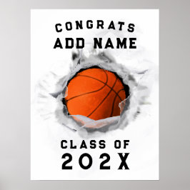 Poster Graduação Personalizada para Basquete