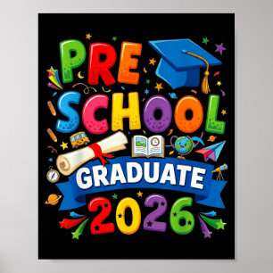 Poster Graduação pré-escolar 2026 pré-escolar graduado cr