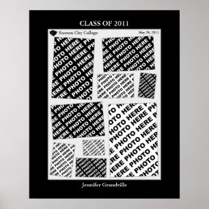 Póster Graduation Class of 2011 Photo Collage 1 Print