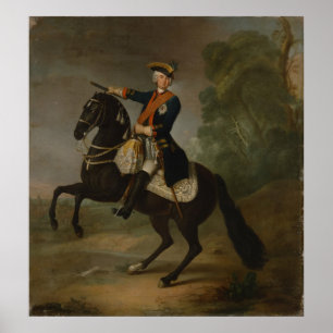 Póster Graf von Schwerin de Kurt Christoph a cavalo