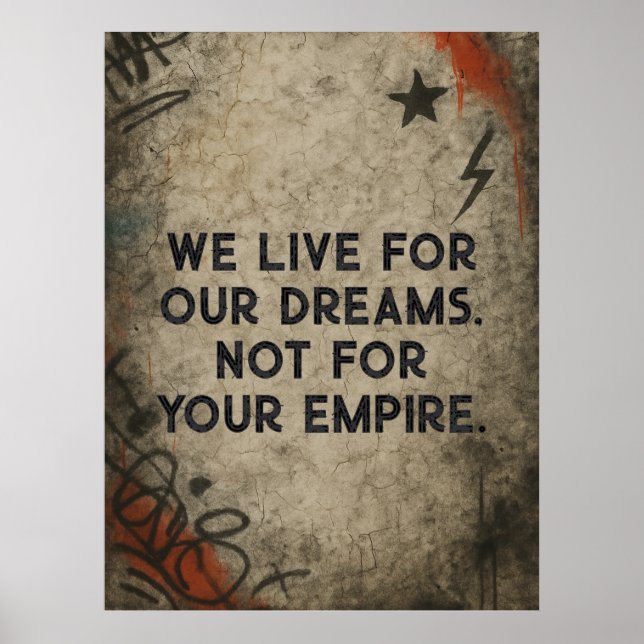 Poster Graffiti Manifesto, Custom Quote Street Art (Frente)