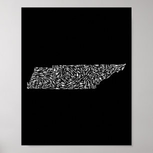 Poster Gráfica Tennessee América Angustiado Trump Arma Gi