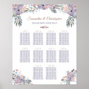 Poster Gráfico 10 de Flores Selvagens de Aquarelas Mesas