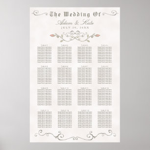 Póster GRÁFICO 121-160   Casamento de beleza elegante